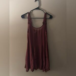 Free People Sheer Beaded Slip Top